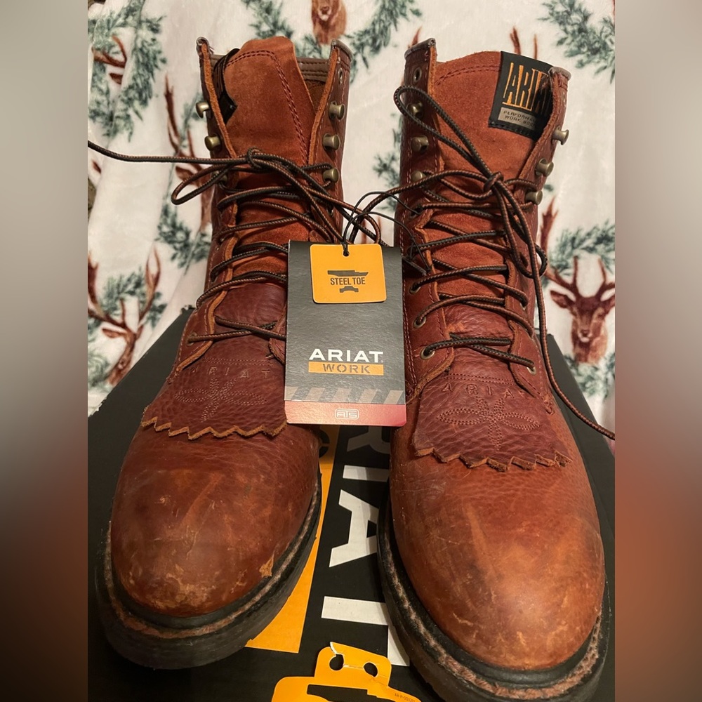 Ariat Steel Toe work boots size 10D, used